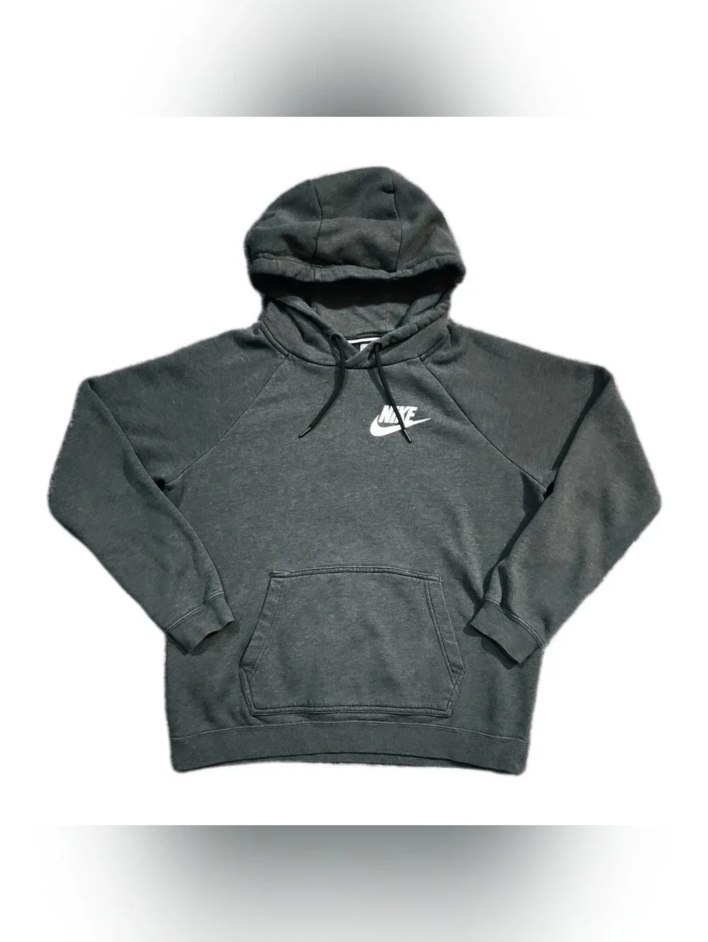 NIKE Hoodie Mens Medium Grey Hooded Sweatshirt Sportswear Gym Adult